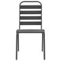 Sillas jardín apilables 7 pzas acero recubrimiento polvo gris by , Garden sets - Ref: Foro24-3283767, Price: 453,56 €, Discou...
