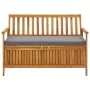 Banco de almacenaje de jardín madera maciza acacia 120 cm de vidaXL, Bancos de jardín - Ref: Foro24-310276, Precio: 220,66 €,...