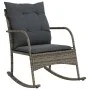 Silla mecedora de jardín con cojines ratán sintético gris von , Gartenstühle - Ref: Foro24-369020, Preis: 97,22 €, Rabatt: %