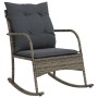 Silla mecedora de jardín con cojines ratán sintético gris von , Gartenstühle - Ref: Foro24-369020, Preis: 88,03 €, Rabatt: %