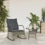 Silla mecedora de jardín con cojines ratán sintético gris von , Gartenstühle - Ref: Foro24-369020, Preis: 97,22 €, Rabatt: %