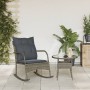 Silla mecedora de jardín con cojines ratán sintético gris von , Gartenstühle - Ref: Foro24-369020, Preis: 88,03 €, Rabatt: %
