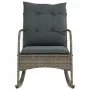 Silla mecedora de jardín con cojines ratán sintético gris von , Gartenstühle - Ref: Foro24-369020, Preis: 97,22 €, Rabatt: %