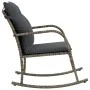 Silla mecedora de jardín con cojines ratán sintético gris von , Gartenstühle - Ref: Foro24-369020, Preis: 97,22 €, Rabatt: %