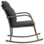 Silla mecedora de jardín con cojines ratán sintético gris von , Gartenstühle - Ref: Foro24-369020, Preis: 88,03 €, Rabatt: %