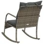 Silla mecedora de jardín con cojines ratán sintético gris von , Gartenstühle - Ref: Foro24-369020, Preis: 97,22 €, Rabatt: %