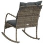 Silla mecedora de jardín con cojines ratán sintético gris von , Gartenstühle - Ref: Foro24-369020, Preis: 88,03 €, Rabatt: %