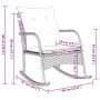 Silla mecedora de jardín con cojines ratán sintético gris von , Gartenstühle - Ref: Foro24-369020, Preis: 97,22 €, Rabatt: %