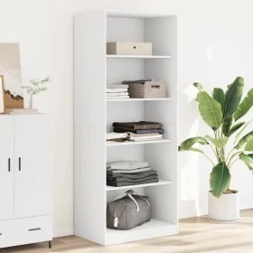 Armario de madera de ingeniería blanco 80x50x200 cm by , Wardrobes - Ref: Foro24-3307720, Price: 167,43 €, Discount: %