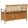 Banco de almacenaje de jardín madera maciza acacia 120 cm de vidaXL, Bancos de jardín - Ref: Foro24-310276, Precio: 220,66 €,...