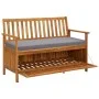 Banco de almacenaje de jardín madera maciza acacia 120 cm de vidaXL, Bancos de jardín - Ref: Foro24-310276, Precio: 220,66 €,...