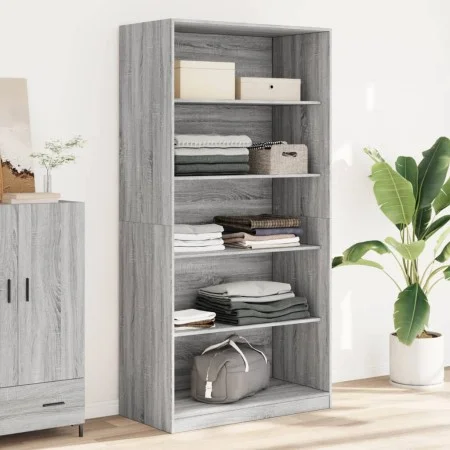 Armario de madera contrachapada gris Sonoma 100x50x200 cm by , Wardrobes - Ref: Foro24-3307734, Price: 195,29 €, Discount: %