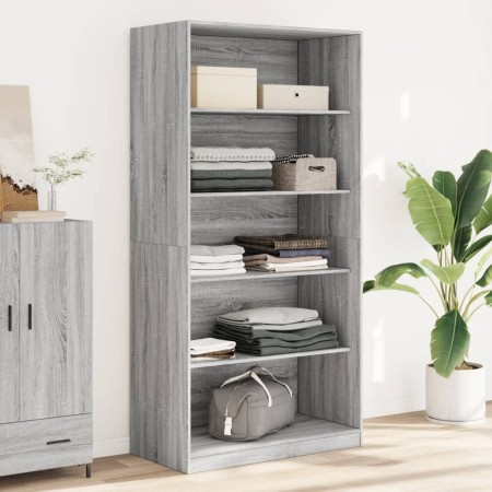 Grauer Schrank aus 100x50x200 cm Sonoma-Sperrholz von , Kleiderschränke - Ref: Foro24-3307734, Preis: 199,13 €, Rabatt: %
