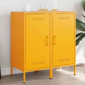 Aparadores 2 unidades acero amarillo mostaza 36x39x79 cm by , Sideboards - Ref: Foro24-843019, Price: 129,30 €, Discount: %
