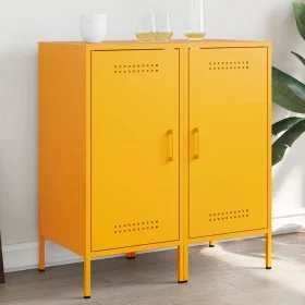 Aparadores 2 unidades acero amarillo mostaza 36x39x79 cm de , Aparadores - Ref: Foro24-843019, Precio: 127,82 €, Descuento: %