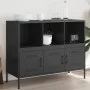 Aparador acero negro 100,5x39x79 cm de , Aparadores - Ref: Foro24-843090, Precio: 142,16 €, Descuento: %