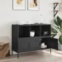 Aparador acero negro 100,5x39x79 cm de , Aparadores - Ref: Foro24-843090, Precio: 142,16 €, Descuento: %