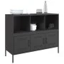 Aparador acero negro 100,5x39x79 cm de , Aparadores - Ref: Foro24-843090, Precio: 142,16 €, Descuento: %