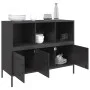 Aparador acero negro 100,5x39x79 cm de , Aparadores - Ref: Foro24-843090, Precio: 142,16 €, Descuento: %