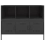 Aparador acero negro 100,5x39x79 cm de , Aparadores - Ref: Foro24-843090, Precio: 142,16 €, Descuento: %