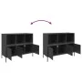 Aparador acero negro 100,5x39x79 cm de , Aparadores - Ref: Foro24-843090, Precio: 142,16 €, Descuento: %