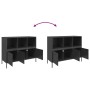 Schwarzer Stahlschrank 100,5x39x79 cm von , Sideboards - Ref: Foro24-843090, Preis: 111,50 €, Rabatt: %