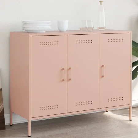 Aparador acero rosa 100,5x39x79 cm de , Aparadores - Ref: Foro24-843025, Precio: 175,16 €, Descuento: %