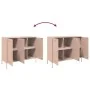 Aparador acero rosa 100,5x39x79 cm de , Aparadores - Ref: Foro24-843025, Precio: 175,16 €, Descuento: %