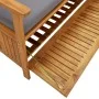 Banco de almacenaje de jardín madera maciza acacia 120 cm de vidaXL, Bancos de jardín - Ref: Foro24-310276, Precio: 220,66 €,...