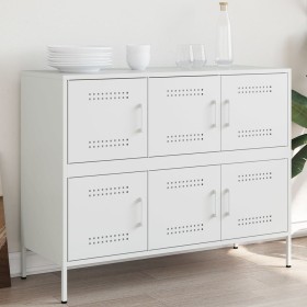Weißer Stahlschrank 100,5x39x79 cm von , Sideboards - Ref: Foro24-843101, Preis: 170,92 €, Rabatt: %