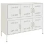 Weißer Stahlschrank 100,5x39x79 cm von , Sideboards - Ref: Foro24-843101, Preis: 168,66 €, Rabatt: %