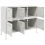 Aparador acero blanco 100,5x39x79 cm by , Sideboards - Ref: Foro24-843101, Price: 168,66 €, Discount: %