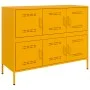 Aparador acero amarillo mostaza 100,5x39x79 cm by , Sideboards - Ref: Foro24-843099, Price: 173,41 €, Discount: %