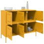 Aparador acero amarillo mostaza 100,5x39x79 cm de , Aparadores - Ref: Foro24-843099, Precio: 136,03 €, Descuento: %