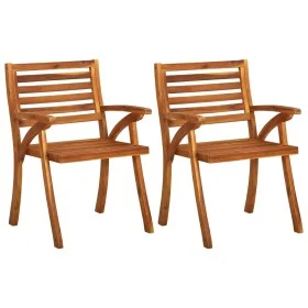 Garden chairs 2 units solid acacia wood by vidaXL, Garden chairs - Ref: Foro24-310629, Price: 180,69 €, Discount: %
