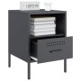 Nachttische, 2 Stück, anthrazitgraues Stahl, 36x39x50,5 cm. von , Nachttische - Ref: Foro24-843059, Preis: 111,56 €, Rabatt: %