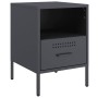 Nachttische, 2 Stück, anthrazitgraues Stahl, 36x39x50,5 cm. von , Nachttische - Ref: Foro24-843059, Preis: 111,56 €, Rabatt: %