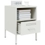 Nachttische, 2 Stück, weißer Stahl, 36x39x50,5 cm. von , Nachttische - Ref: Foro24-843065, Preis: 111,15 €, Rabatt: %