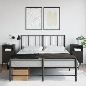 Mesitas de noche 2 unidades acero negro 36x39x68 cm by , Nightstands - Ref: Foro24-843067, Price: 107,36 €, Discount: %