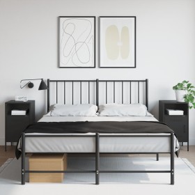 Nachttische, 2 Stück, Schwarzstahl, 36x39x68 cm. von , Nachttische - Ref: Foro24-843067, Preis: 108,57 €, Rabatt: %
