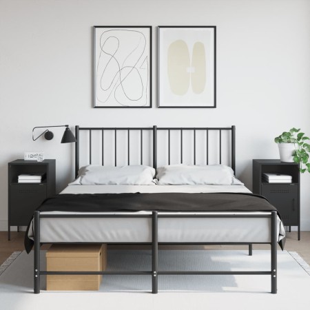 Nachttische, 2 Stück, Schwarzstahl, 36x39x68 cm. von , Nachttische - Ref: Foro24-843067, Preis: 108,57 €, Rabatt: %