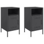 Nachttische, 2 Stück, Schwarzstahl, 36x39x68 cm. von , Nachttische - Ref: Foro24-843067, Preis: 108,57 €, Rabatt: %
