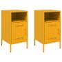 Mesitas de noche 2 unidades acero amarillo mostaza 36x39x68 cm de , Mesitas de noche - Ref: Foro24-843073, Precio: 115,35 €, ...