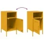 Zwei Nachttische aus gelbem Senf-Stahl, 36x39x68 cm. von , Nachttische - Ref: Foro24-843073, Preis: 114,10 €, Rabatt: %