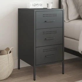 Mesita de noche acero negro 36x39x68 cm by , Nightstands - Ref: Foro24-843078, Price: 86,90 €, Discount: %