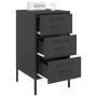 Mesita de noche acero negro 36x39x68 cm de , Mesitas de noche - Ref: Foro24-843078, Precio: 87,93 €, Descuento: %