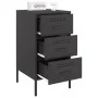 Mesita de noche acero negro 36x39x68 cm de , Mesitas de noche - Ref: Foro24-843078, Precio: 86,89 €, Descuento: %