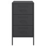 Mesita de noche acero negro 36x39x68 cm de , Mesitas de noche - Ref: Foro24-843078, Precio: 87,93 €, Descuento: %