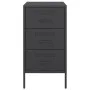 Nachttisch aus schwarzem Stahl 36x39x68 cm von , Nachttische - Ref: Foro24-843078, Preis: 86,89 €, Rabatt: %