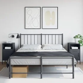 Mesitas de noche 2 unidades acero gris antracita 36x39x68 cm by , Nightstands - Ref: Foro24-843071, Price: 113,56 €, Discount: %